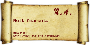 Mult Amaranta névjegykártya